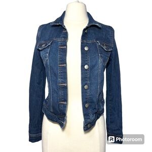 W.G.B. medium wash denim fitted jacket Size XS